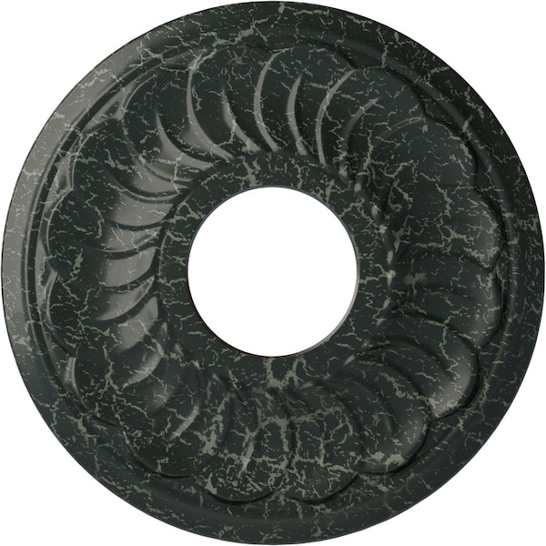 Ekena Millwork Blackthorn Medallion (Canopies up to 4 7/8"), 11 3/4"OD x 3 5/8"ID x 1"P, Painted Turtle Crackle CM11BLPTC - main